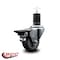 Service Caster 3'' Thermoplastic Rubber Swivel 1-5/8'' Expanding Stem Caster with Brake SCC-EX20S314-TPRB-PLB-158 - alternate 3
